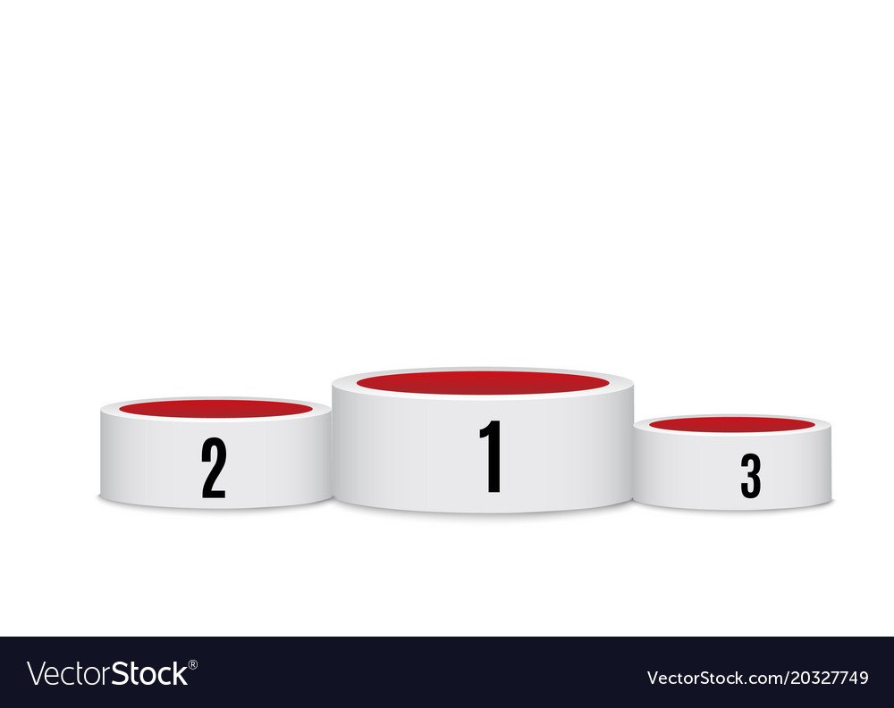 Пьедестал на белом фоне