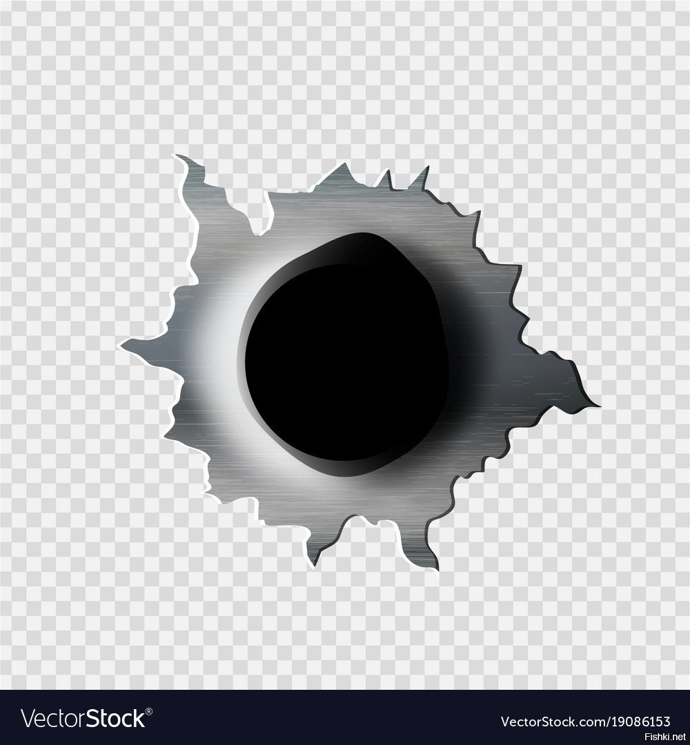 Пулевые отверстия в металле