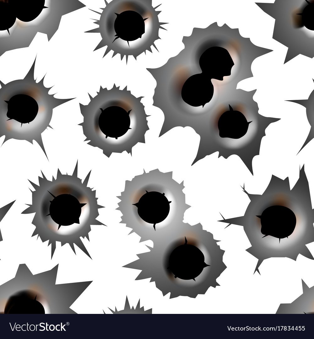 Следы от выстрелов в металле