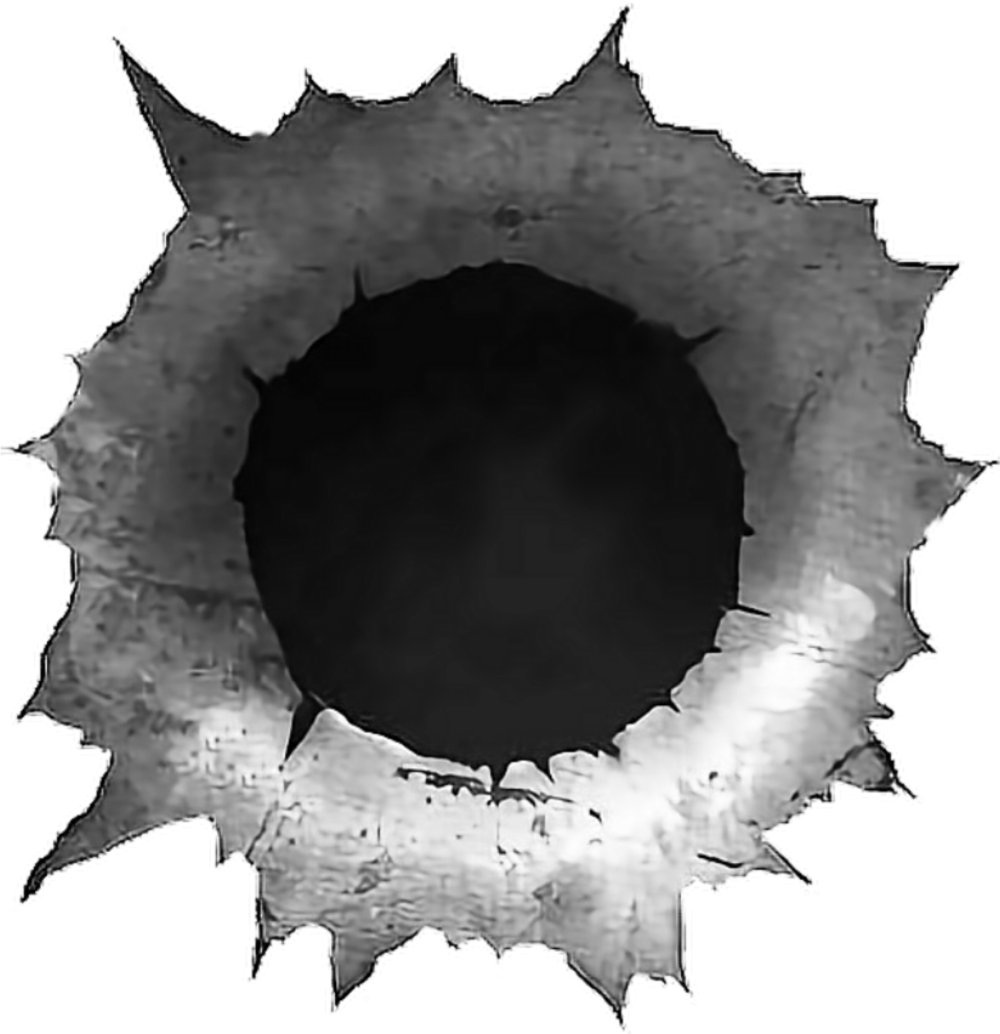 Пулевые отверстия в металле