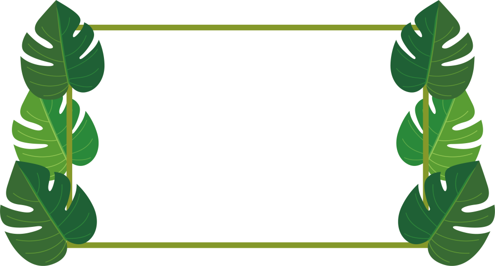 Зеленый листья рамка вектор