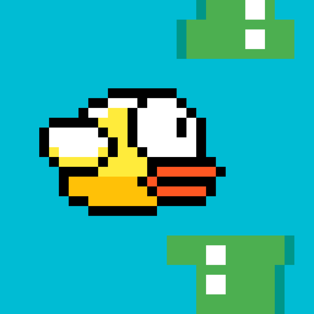 Птица из игры Flappy Bird