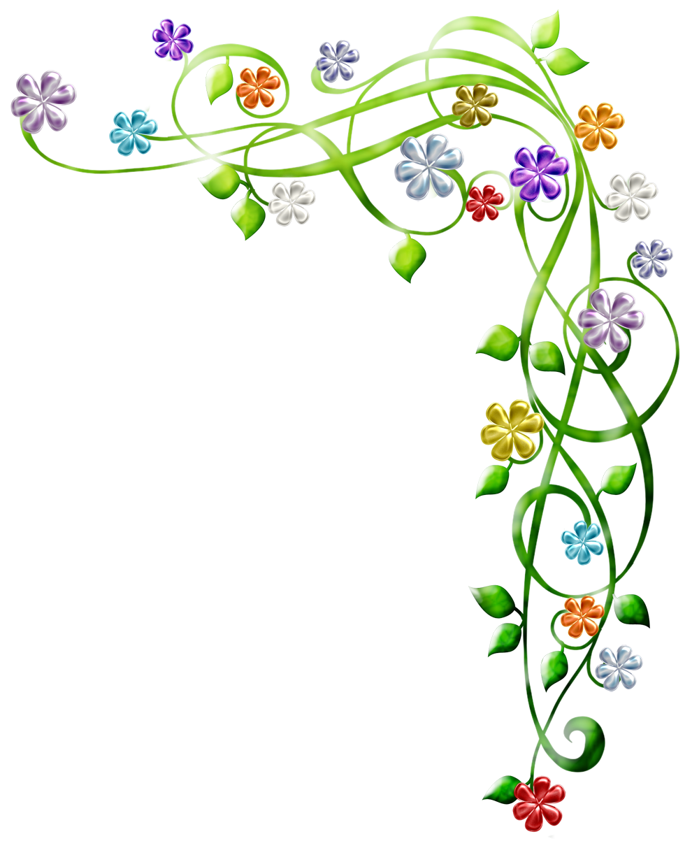 Цветочный орнамент уголок