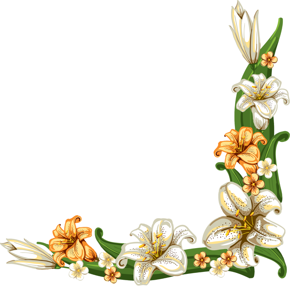 Цветочная виньетка угловая