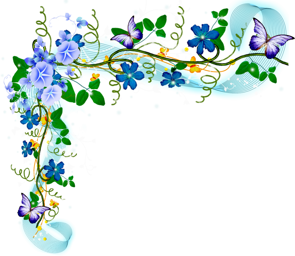 Цветочная рамка уголок