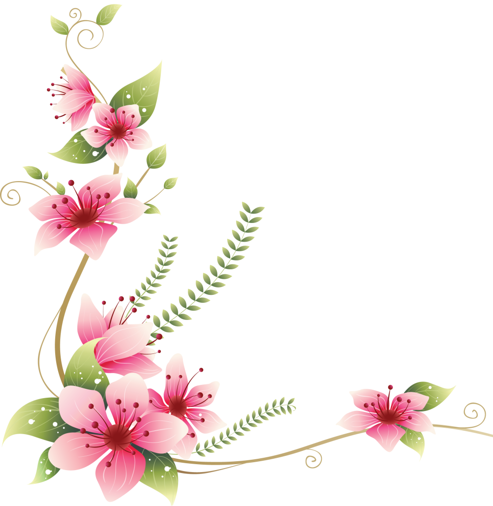 Цветы рамки уголки