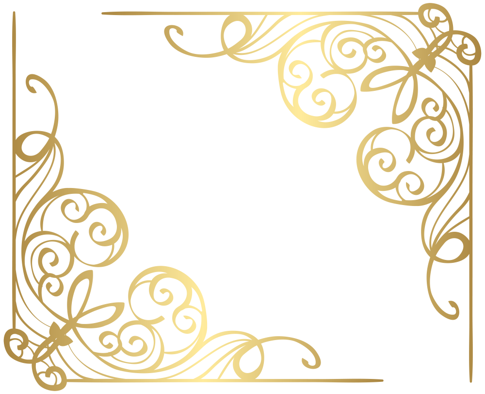 Золотые вензеля уголки