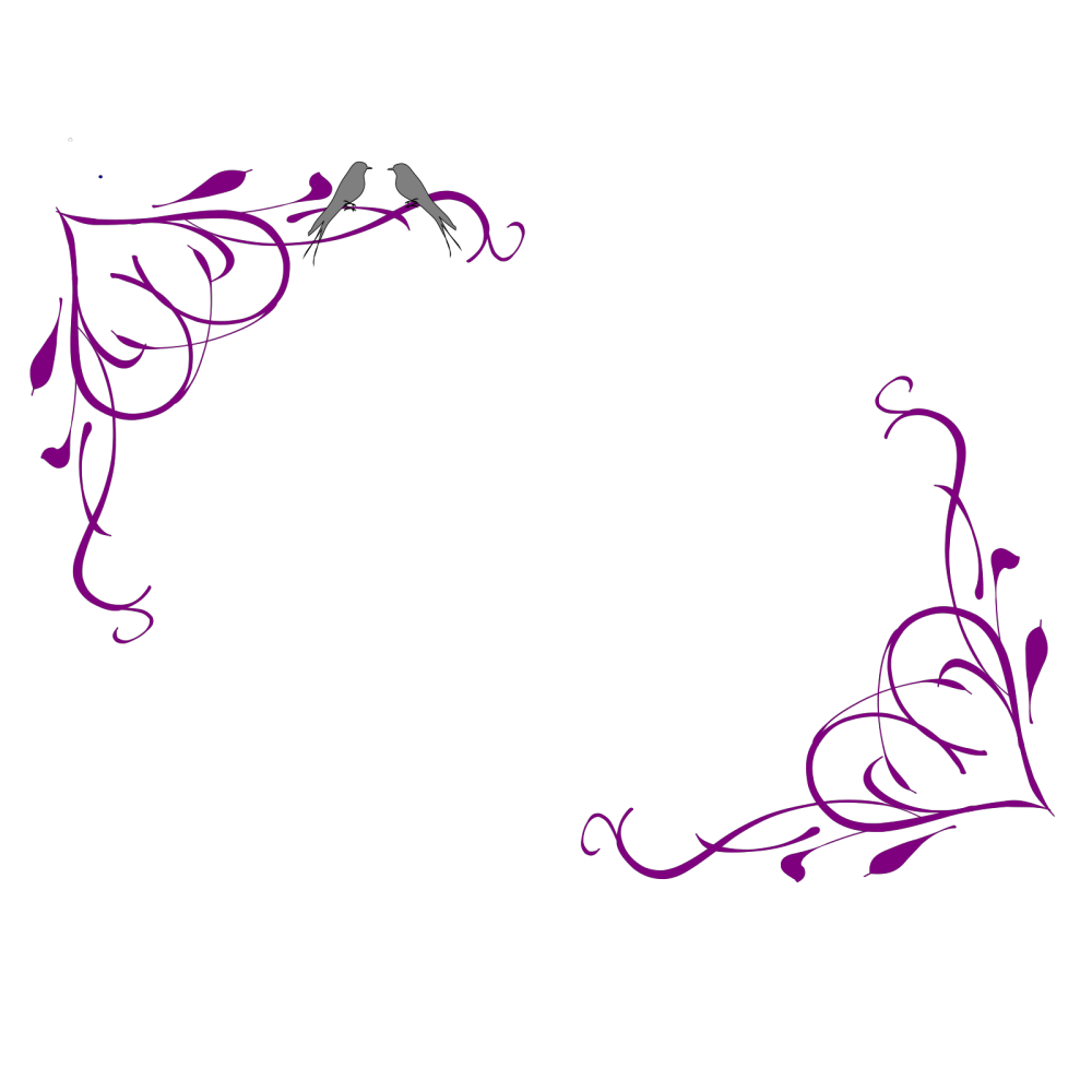 Рамка сиреневая с вензелями