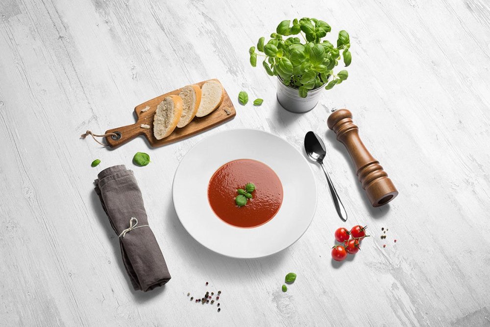 Мокап тарелки с едой