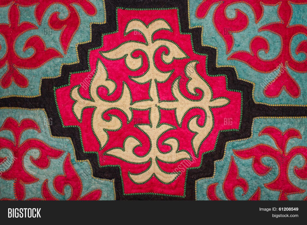 Ковер с казахским орнаментом текстура