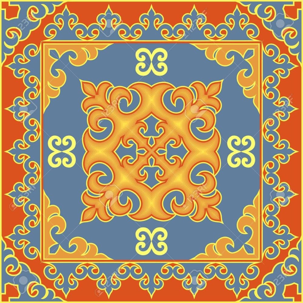 Казахские ковры с орнаментом