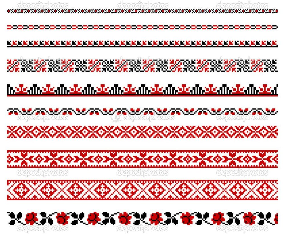 Белорусский орнамент в полосе