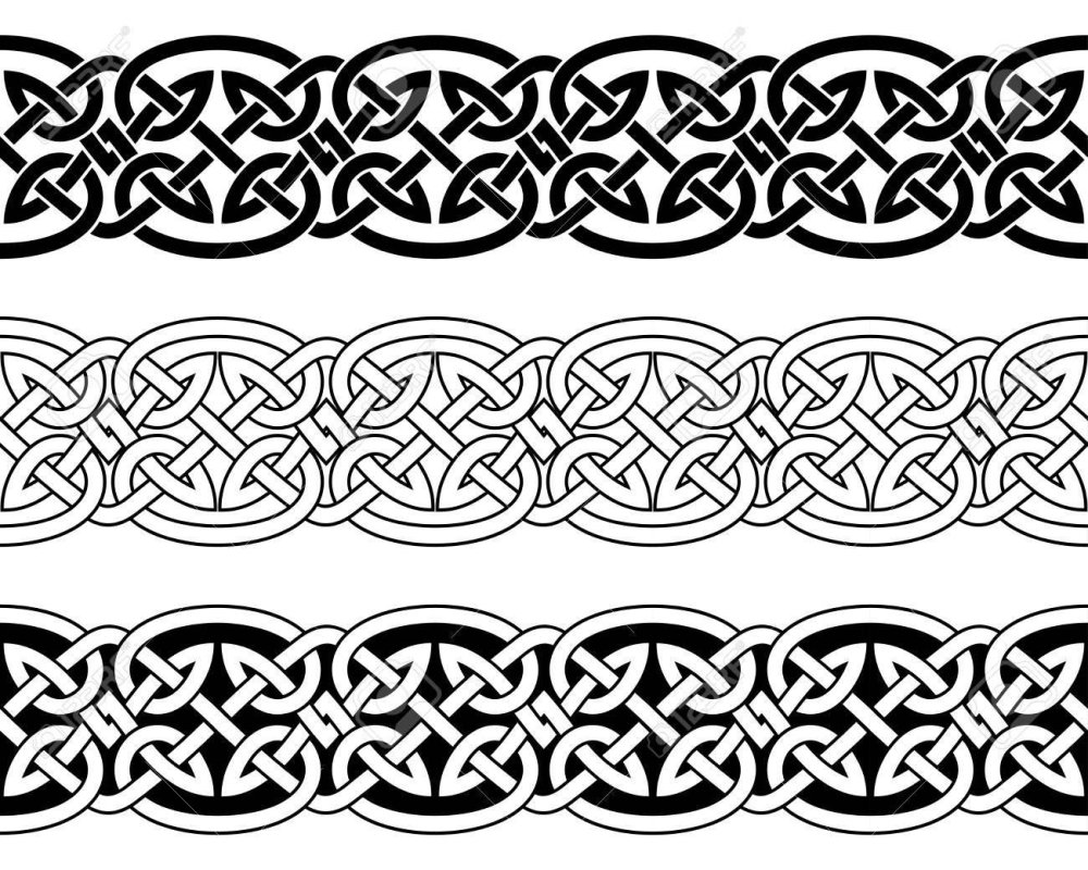 Кельтский узор полоса