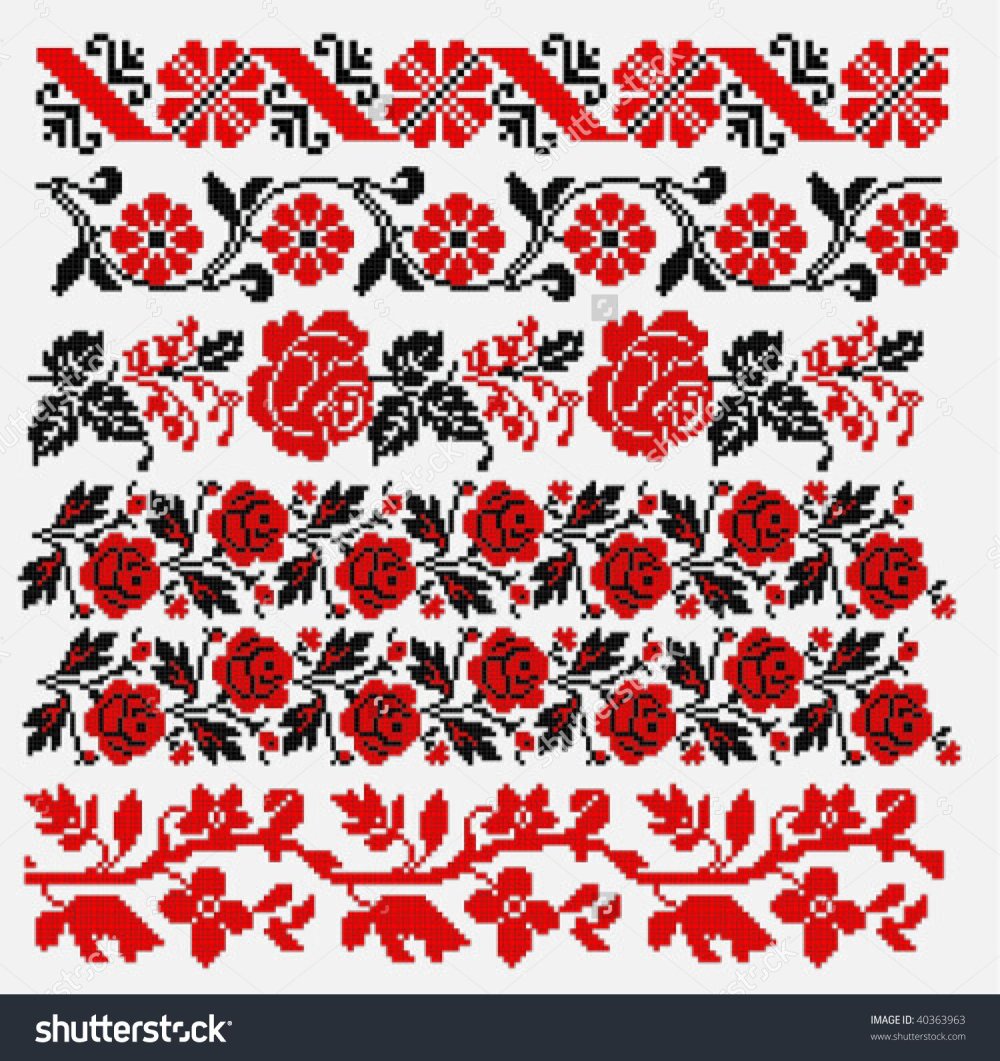Славянские узоры с цветами