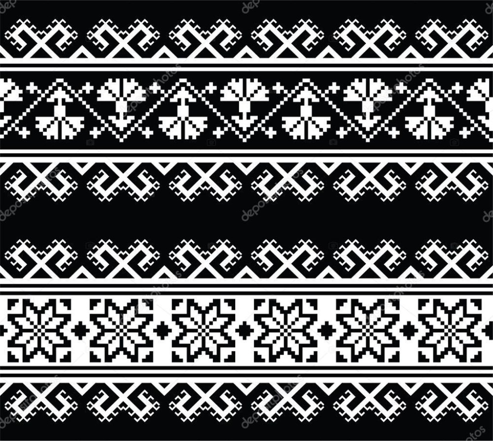 Славянский орнамент в полосе