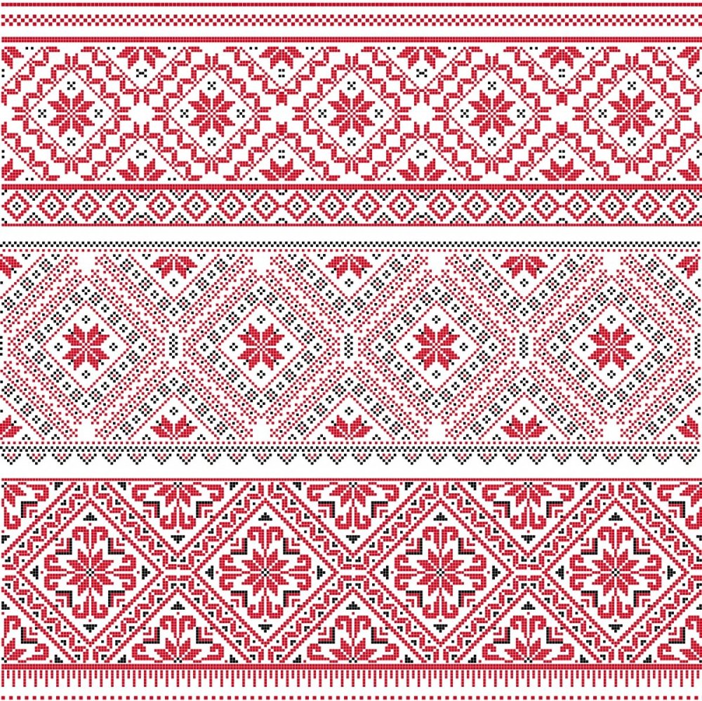 Кружево красное белорусский орнамент