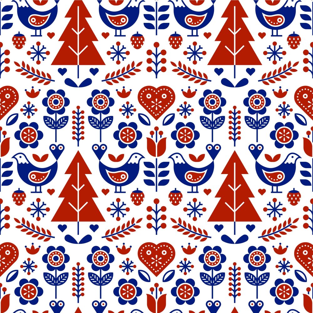 Скандинавский паттерн вектор