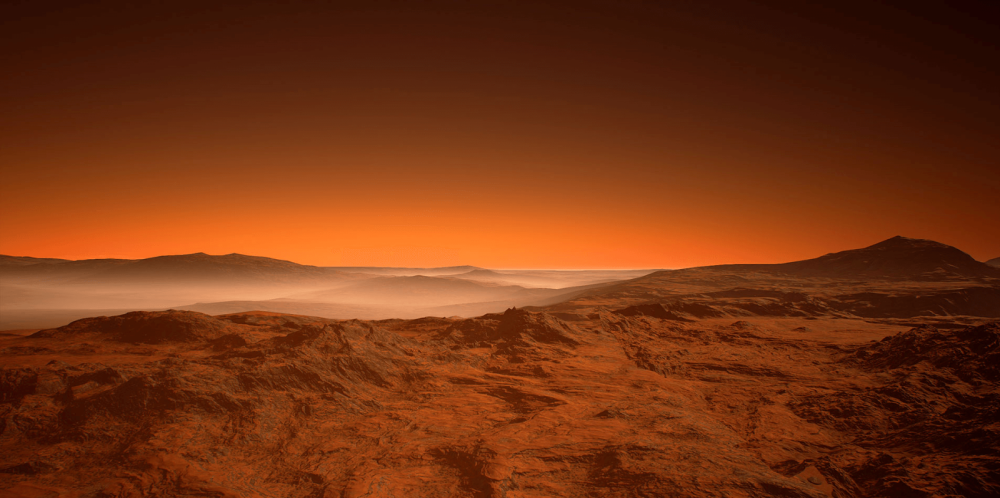 Поверхность Марса 4к