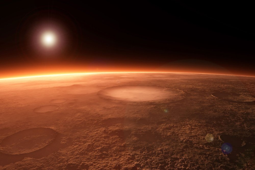 Поверхность Марса мультяшная