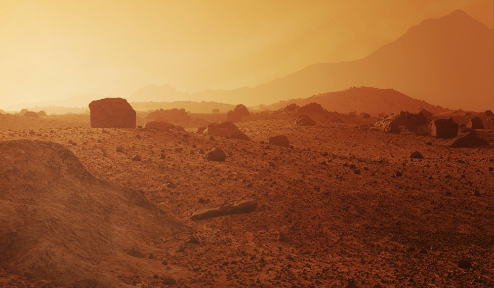 Пыль на поверхности Марса