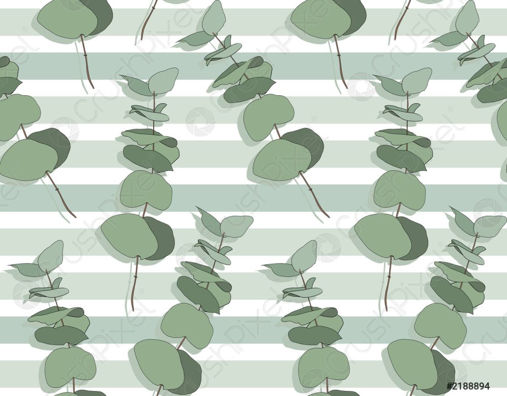 Паттерн эвкалипт вектор