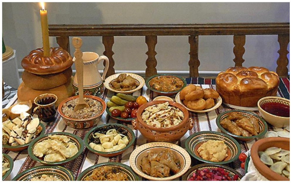 Праздничный стол на Рождество на Руси