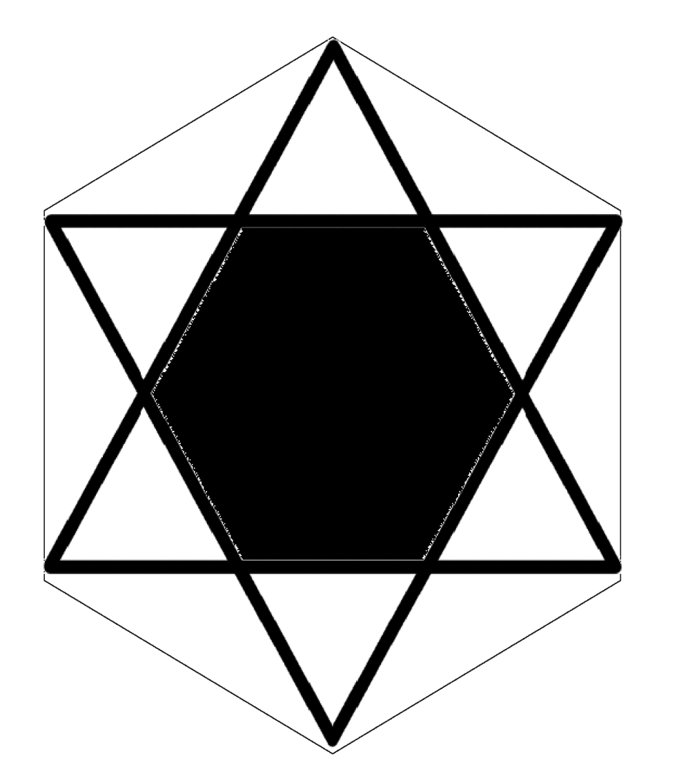 Как нарисовать шестиугольную звезду