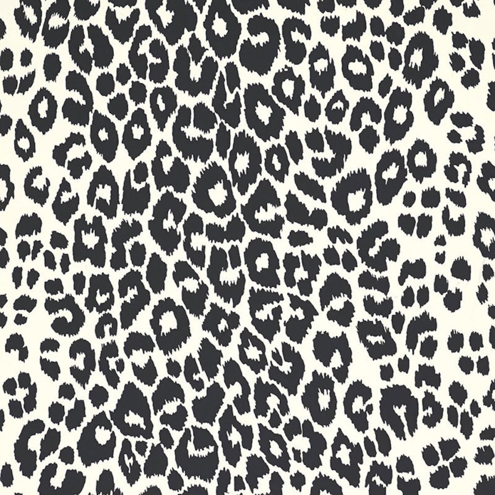 Черно белый леопардовый принт