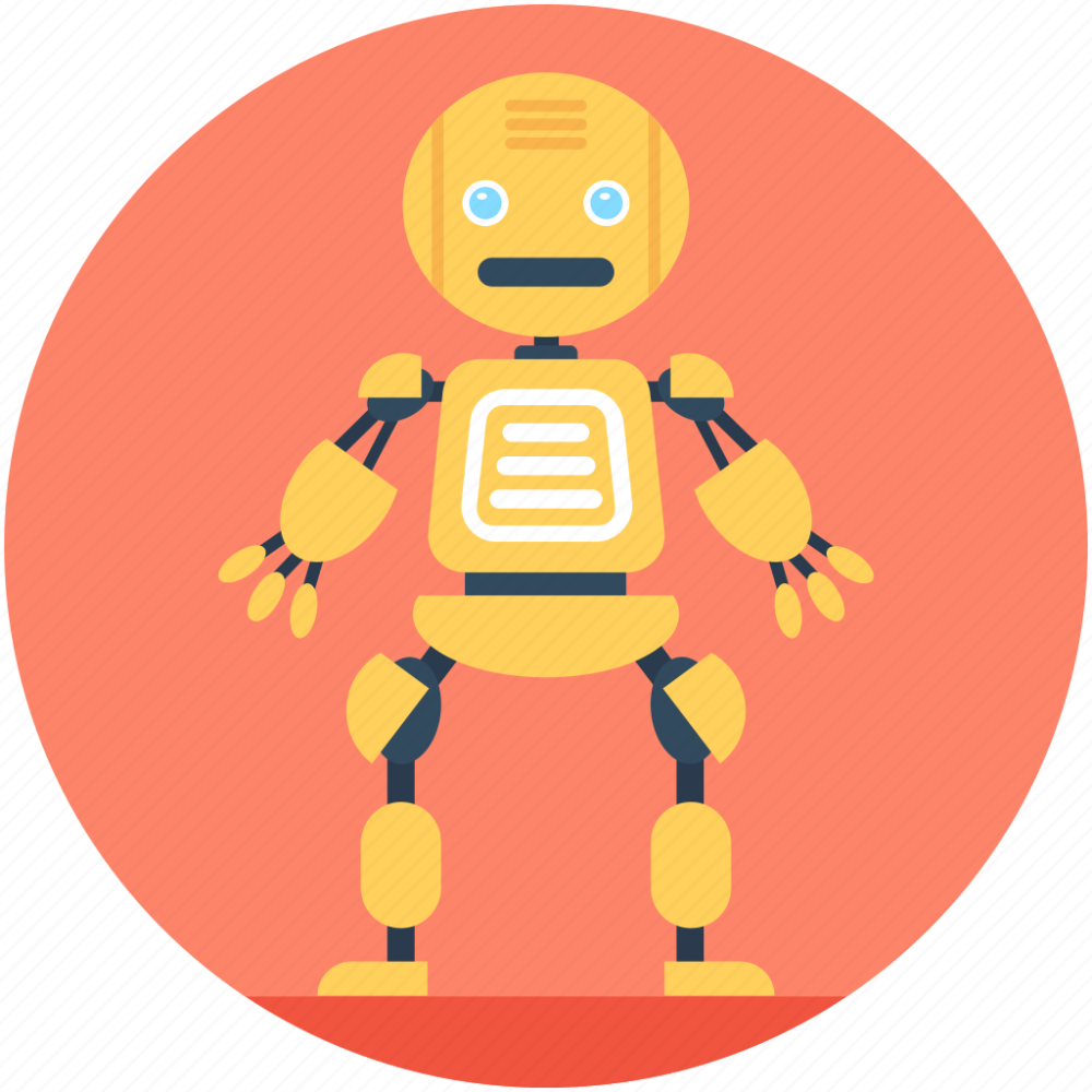Желтый робот. Оранжевый робот. Робот вектор. Оранжевый робот icon.