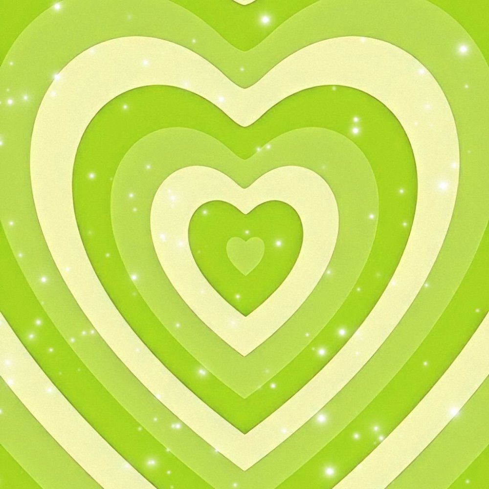 Много зеленых сердечек - 69 фото