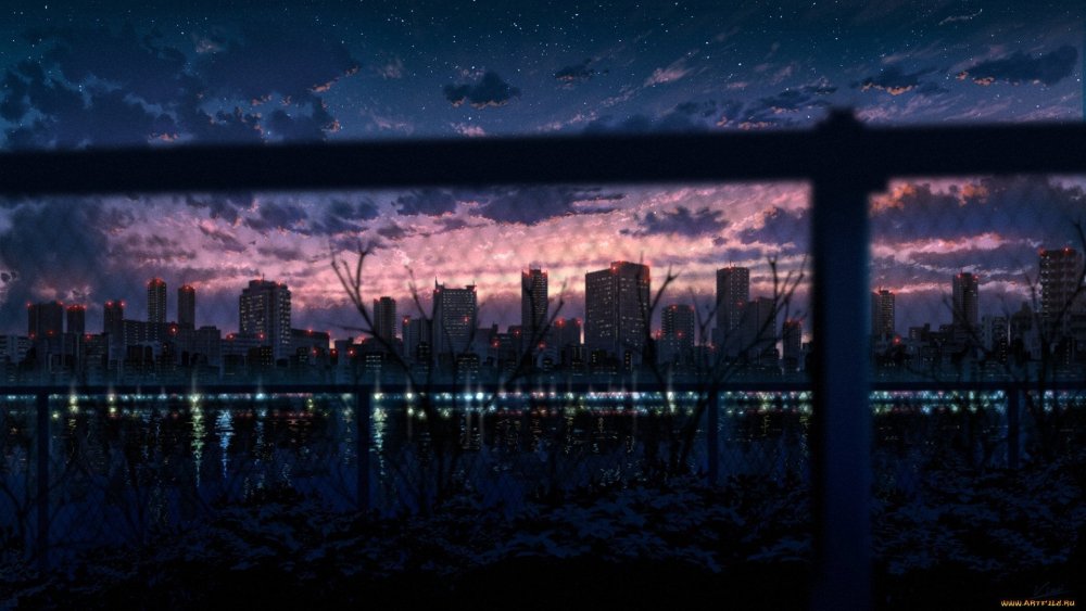 Пейзаж ночного города - 78 фото
