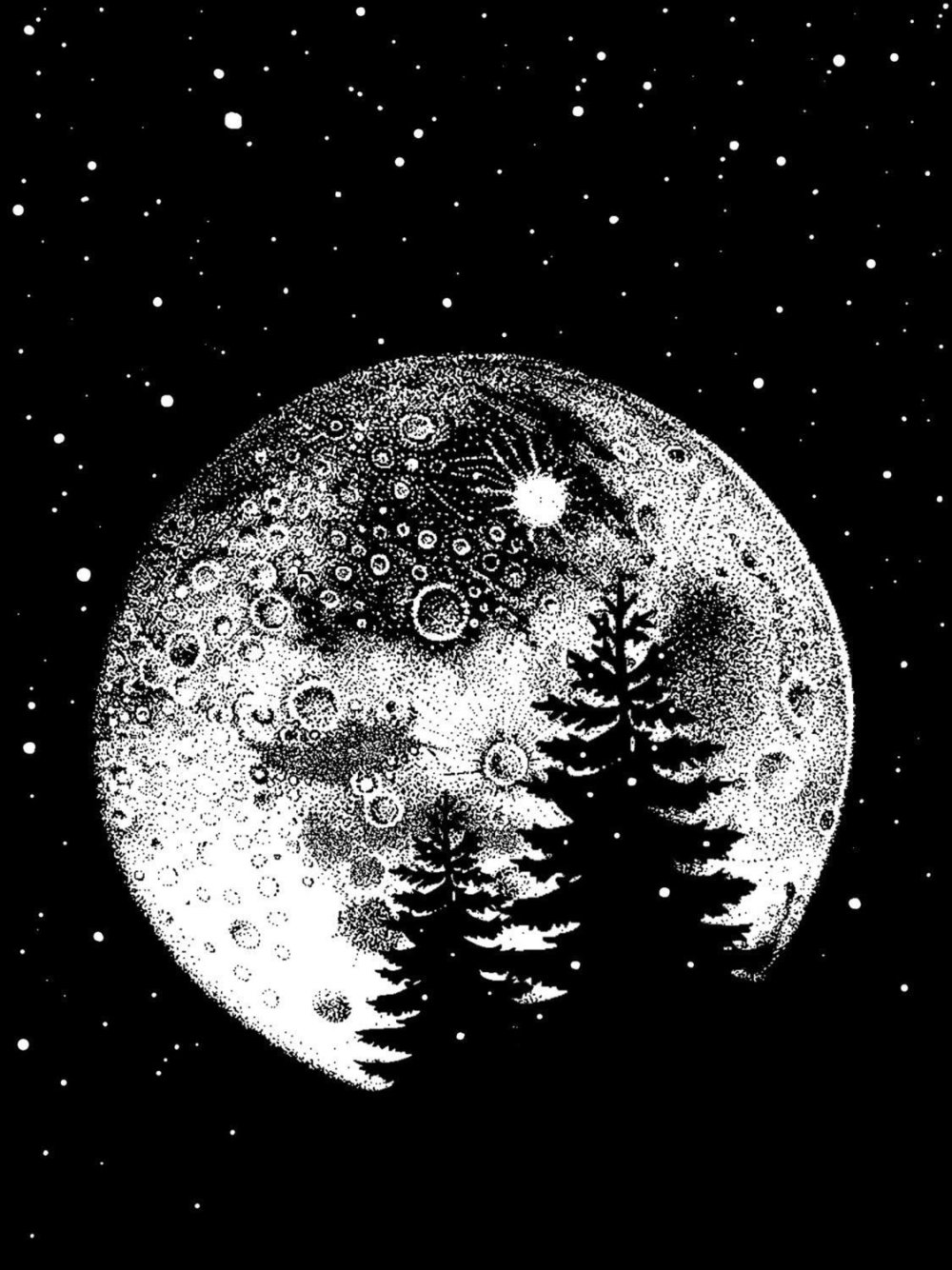Рисунки луны красивые