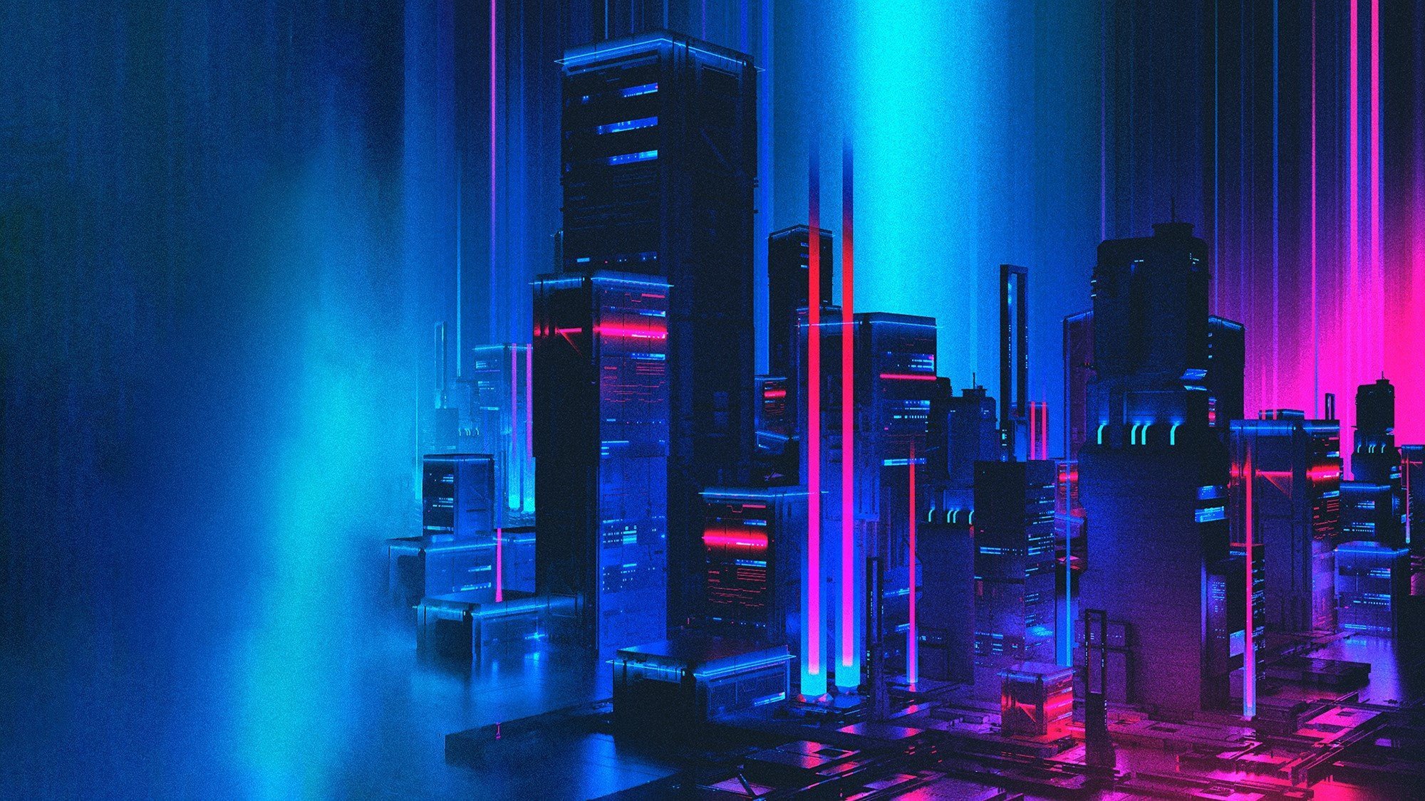 Cyberpunk neon background фото 73