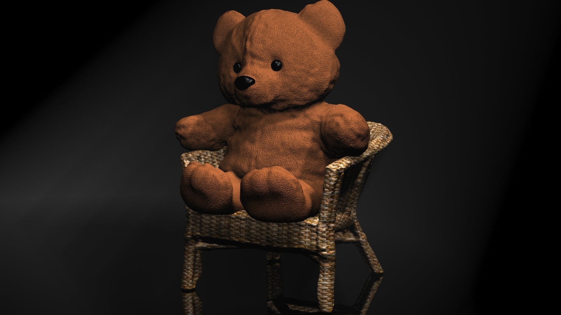 страшный плюшевый медведь на шкафу