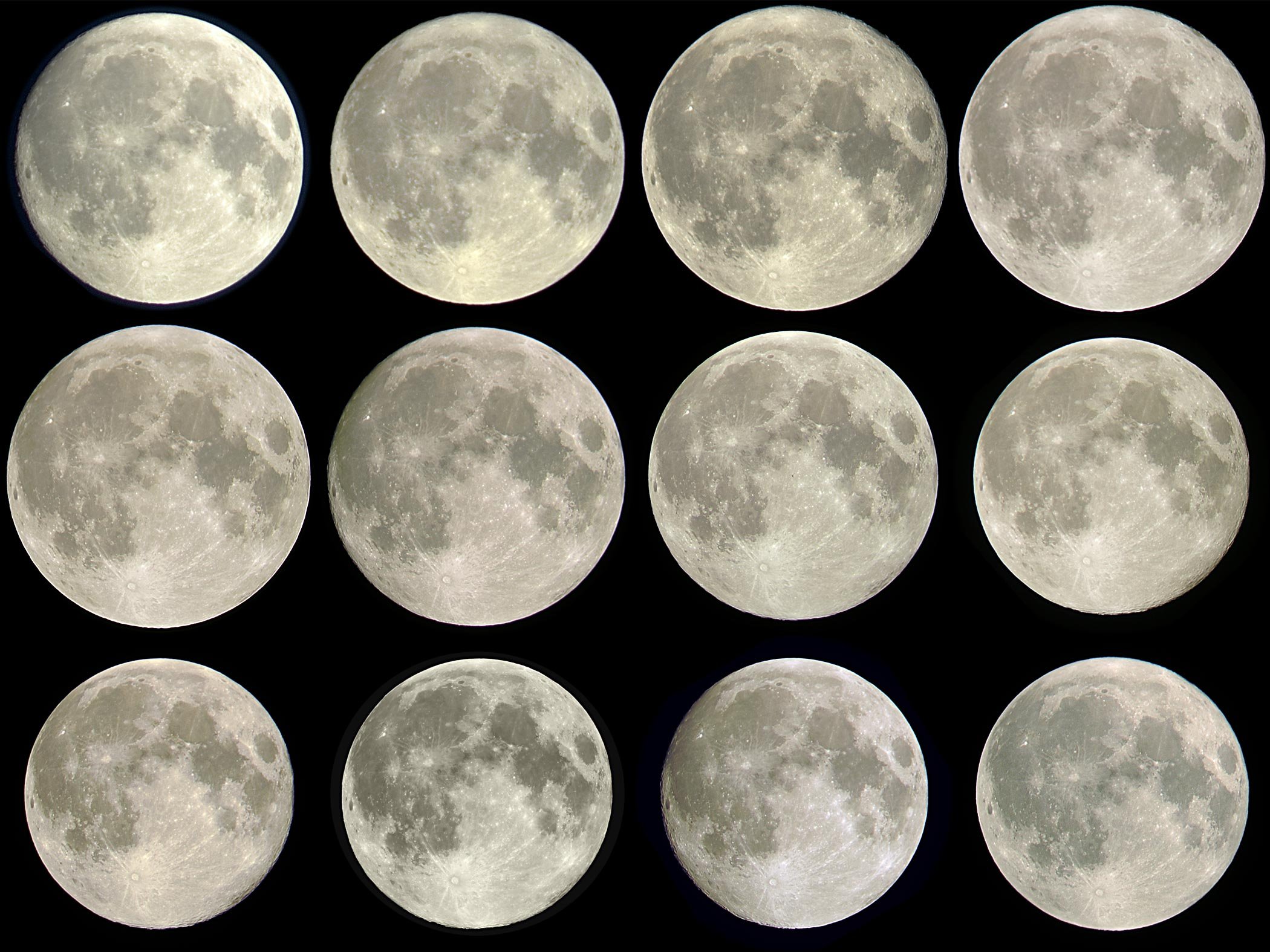 Прибывающая луна в марте. Луна. Много лун. Полнолуние. Разная Луна.