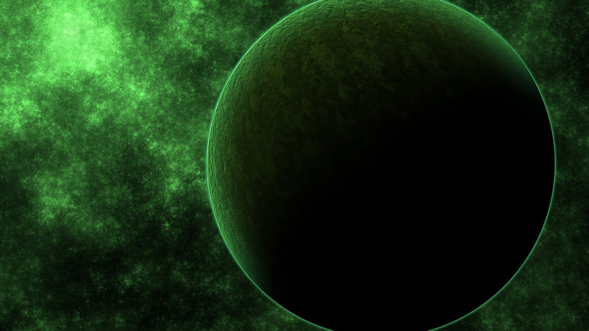 Черно зеленый космос