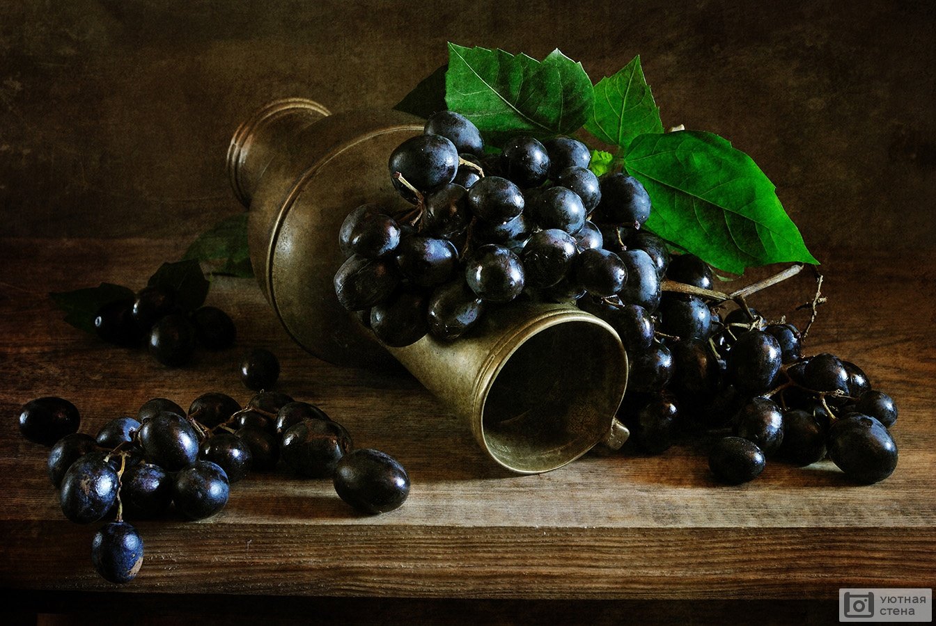Черный виноград вино. Натюрморт с виноградом. Фотонатюрморты с виноградом. Ваза виноград.