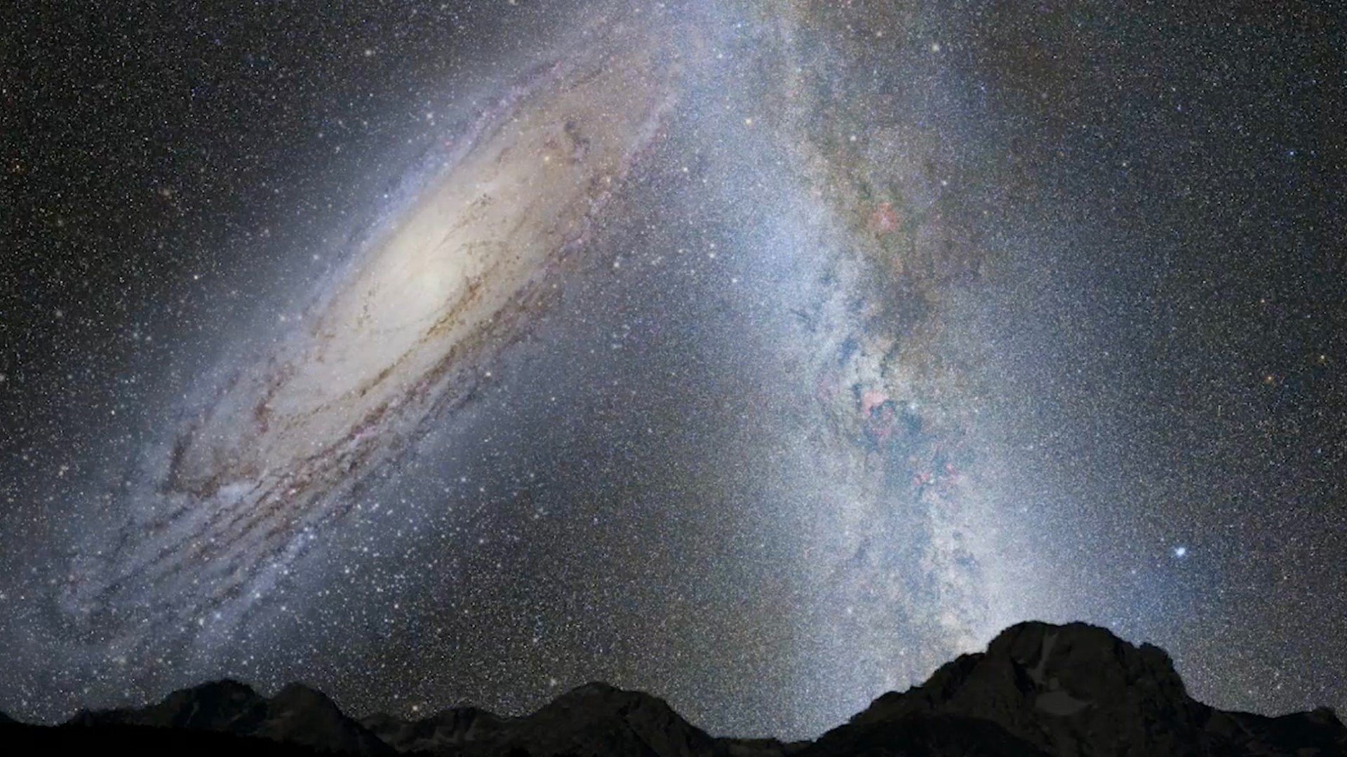 Можно увидеть галактику. Галактика Млечный путь и Галактика Андромеда. Галактика Млечный Андромеда. Столкновение Млечного пути и Галактики Андромеды. Андромеда Галактика столкновение.