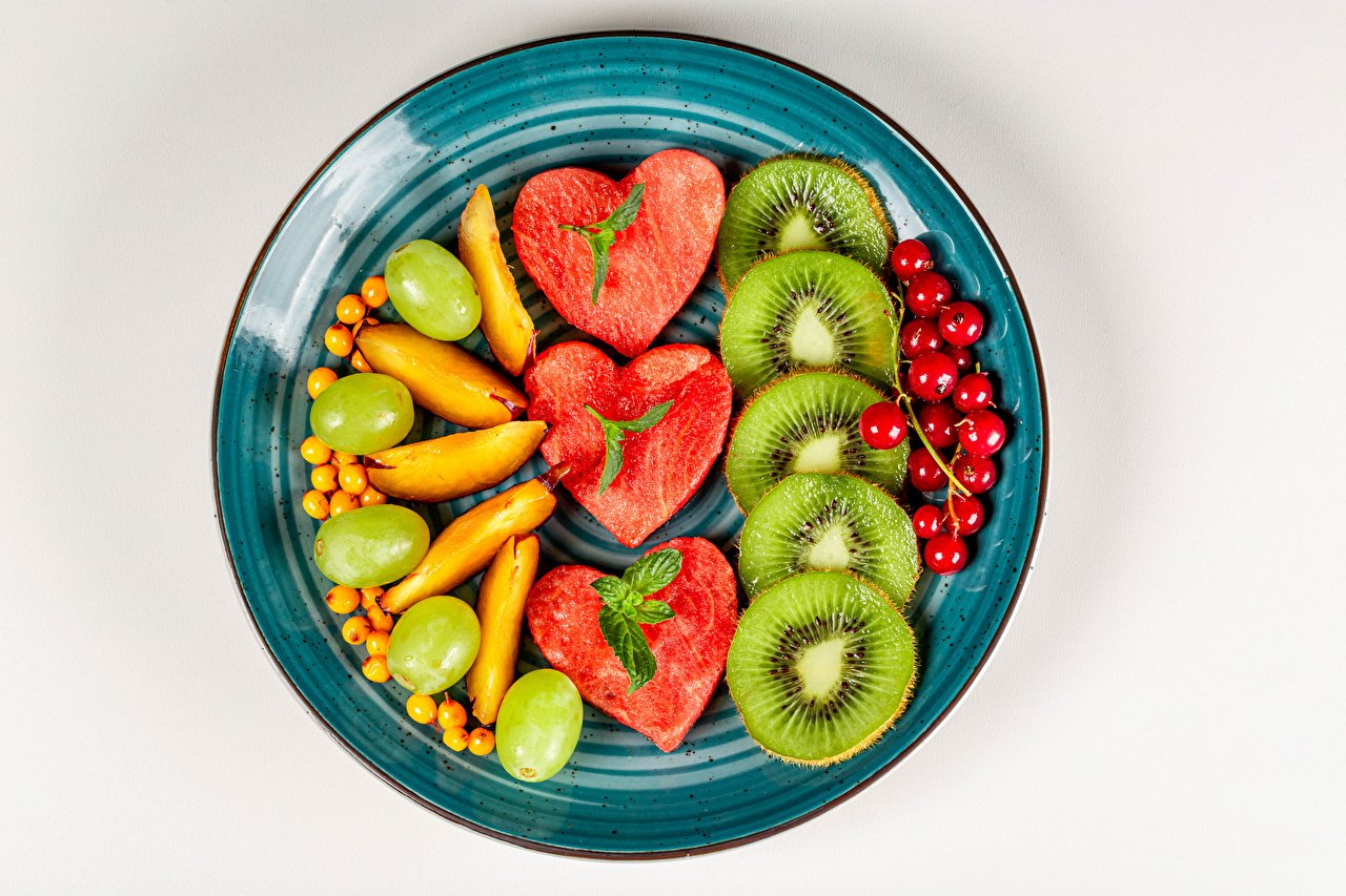 Тарелка с овощами и фруктами - 63 фото