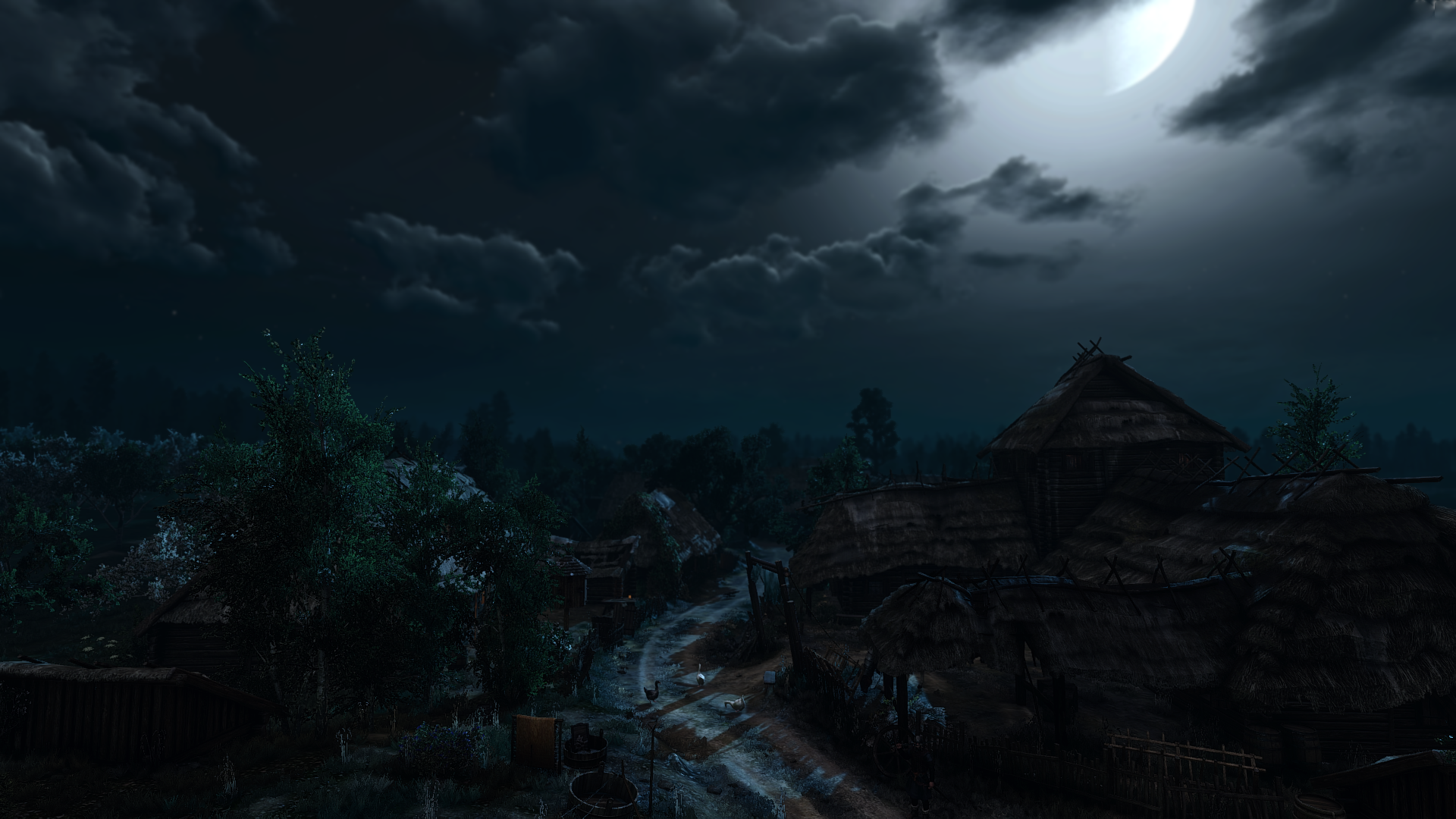 Темная деревня 2. Ведьмак ночная деревня. Ведьмак деревня арт. Ведьмак 3 деревня. The Witcher 3 Wild Hunt Village.