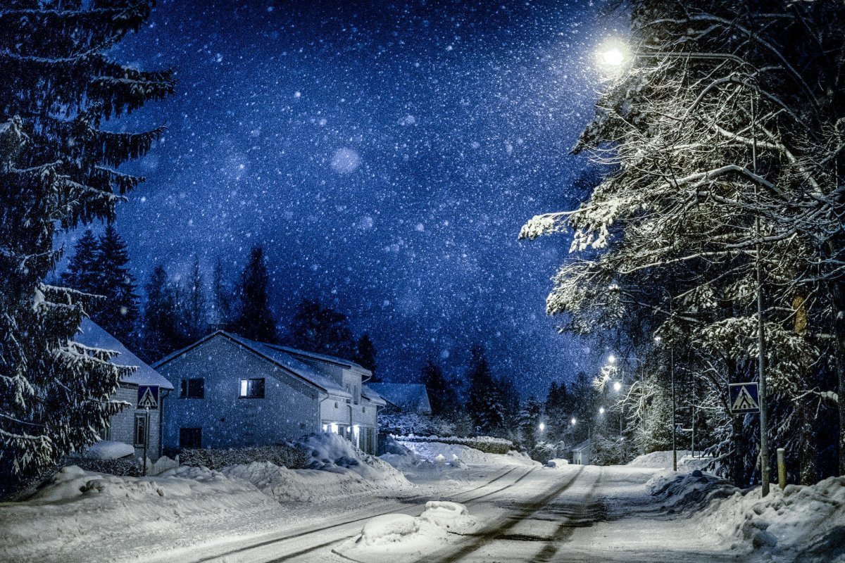 Картинки красивой ночи зимой
