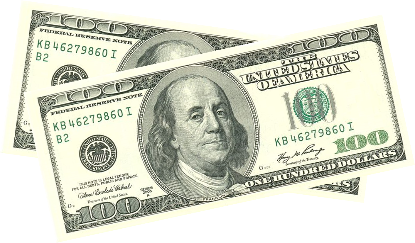 Сша 100 долларовые купюры. 100 Долларовая купюра США. СТО долларов США банкноты. 200 Долларовая купюра. Бенджамин Франклин на 100 долларах.
