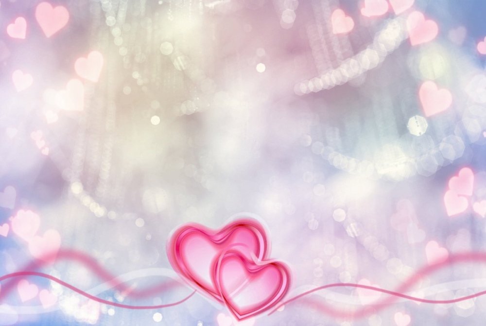 Розовый фон для фотошопа детский с сердечками