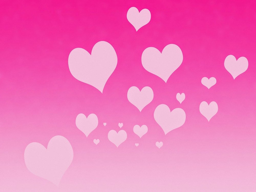 Фон с сердечками нежный