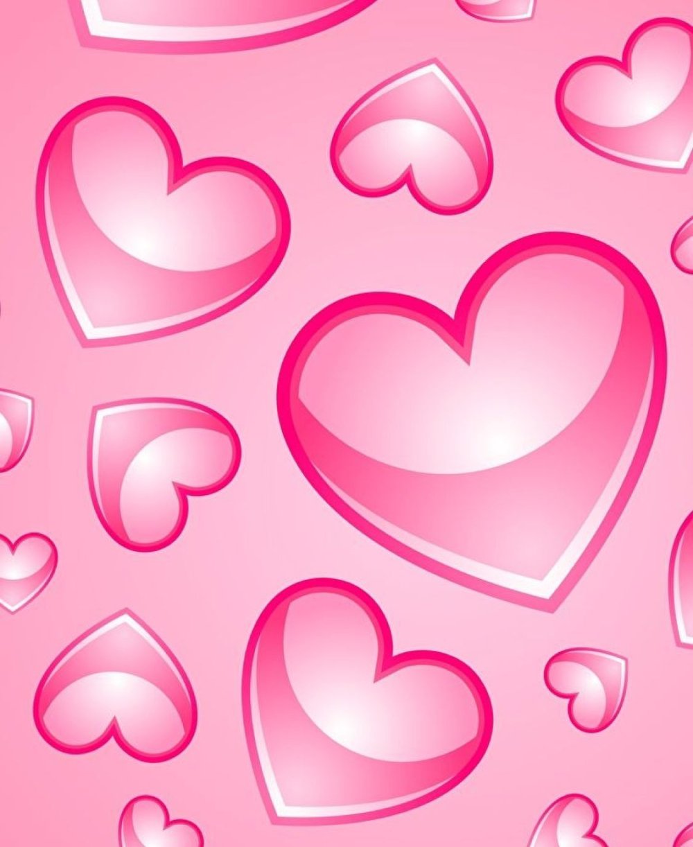 Сердечки пастельные цвета фон