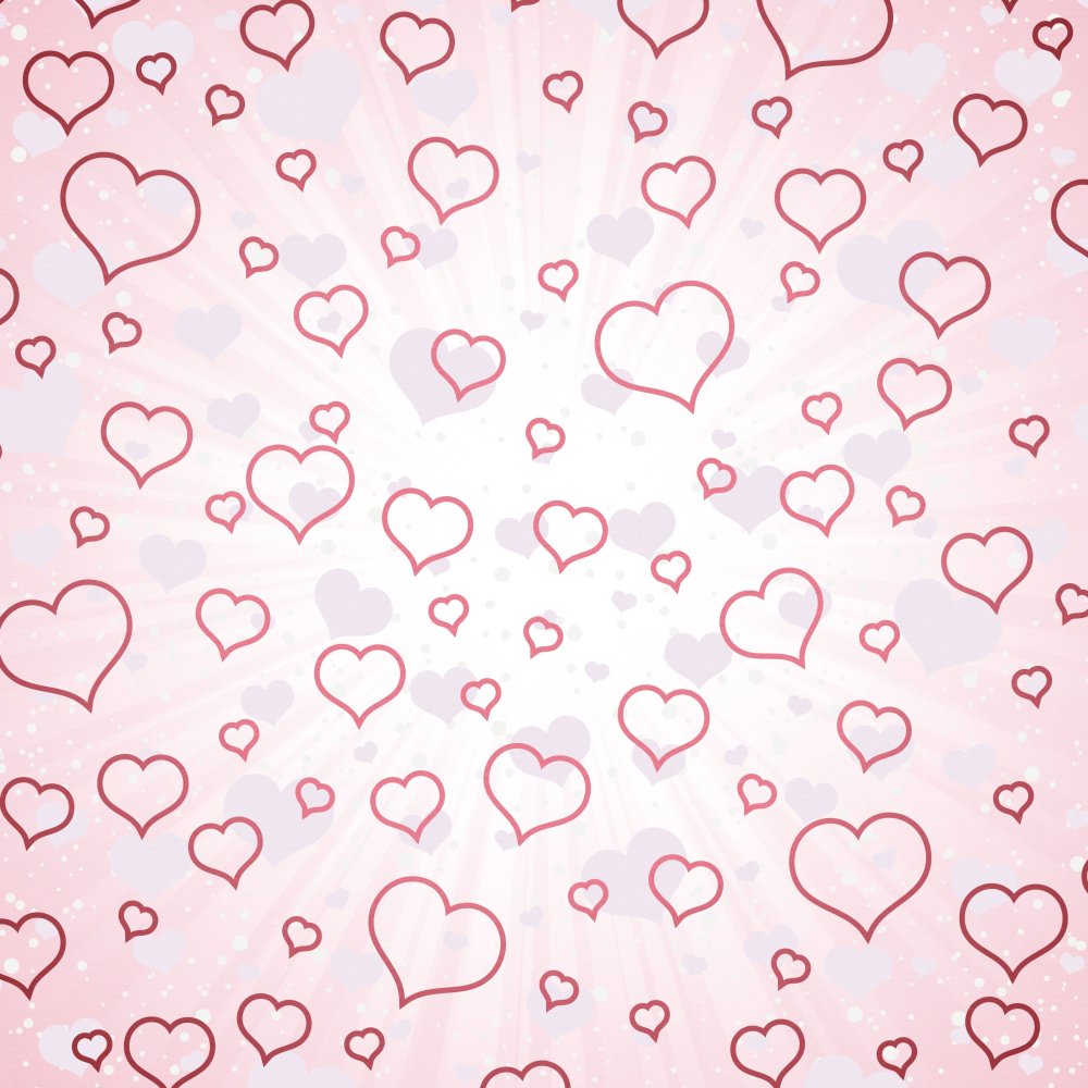 Белое с розовым сердечко