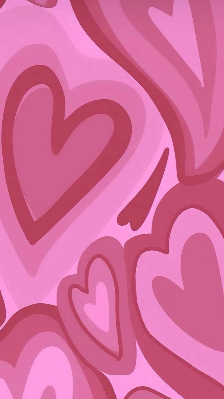 Розовые сердечки Эстетика