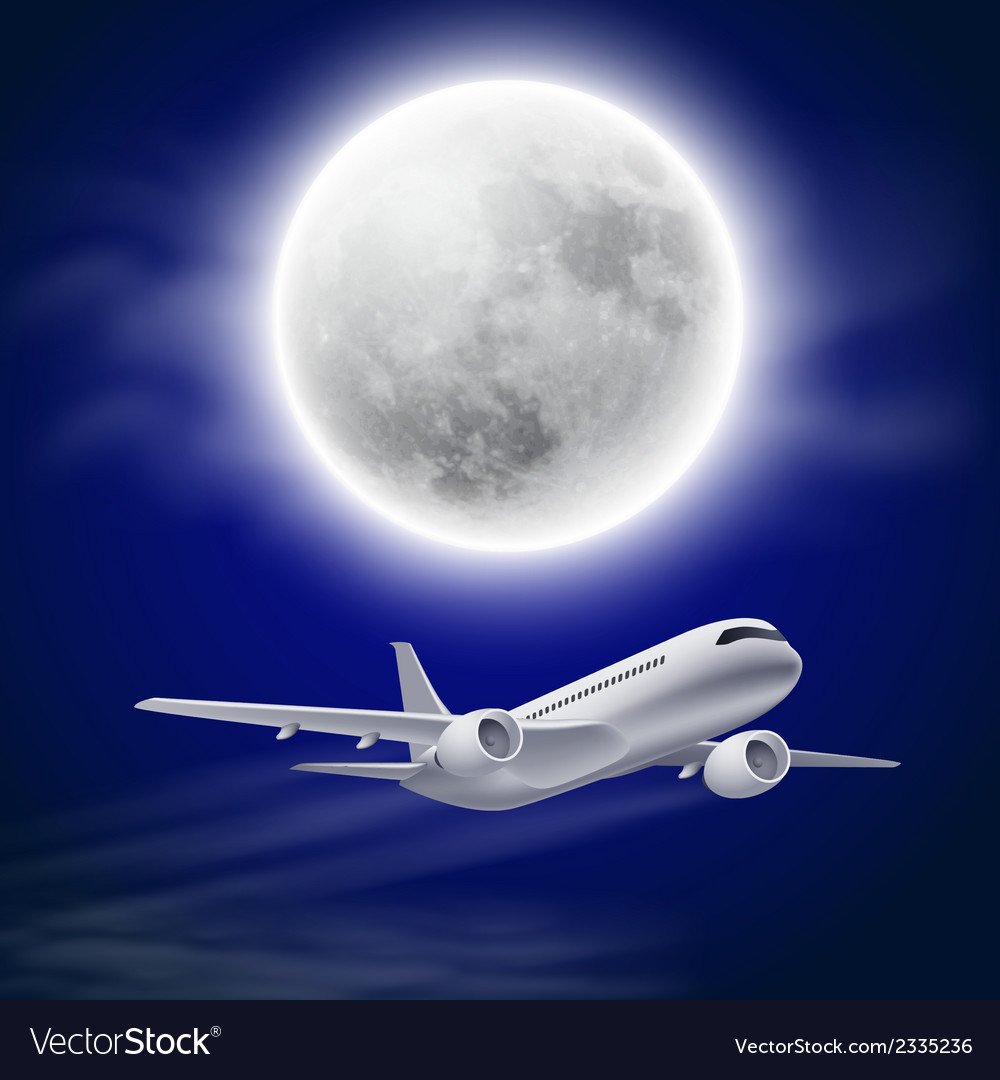 Самолет и Луна