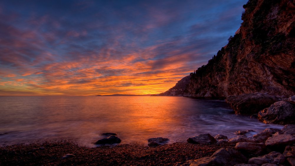 Закат на море