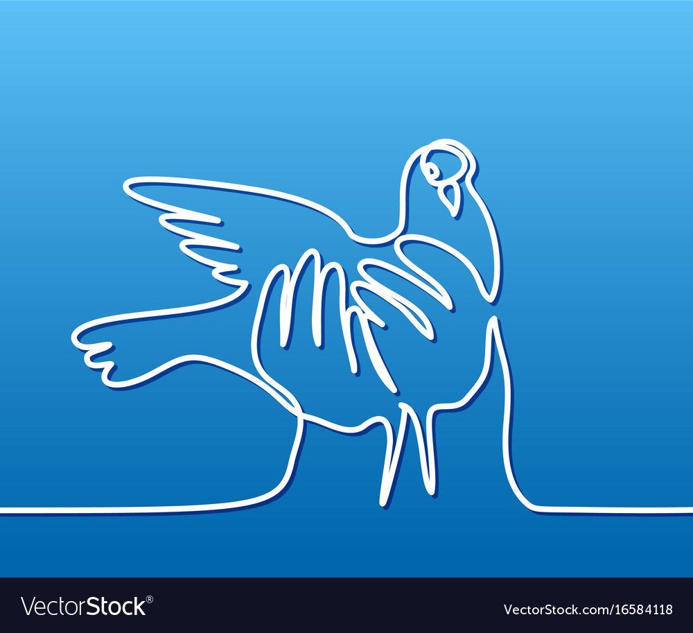 Белый голубь в полете